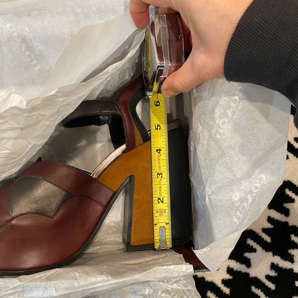 Coach Platform Sandal MXM - 70s style - Mahogany Biscotti Black color block - Picture 15 of 16